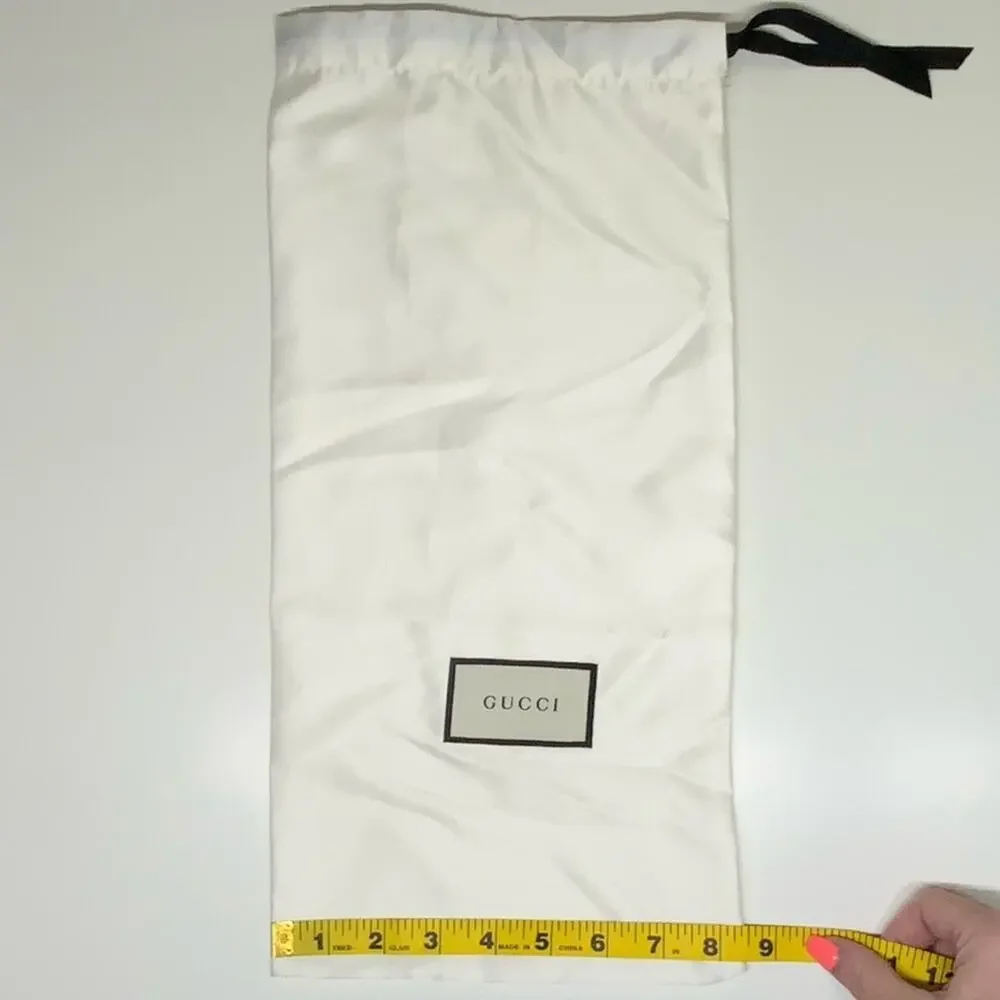 Gucci | Dust Bag Cover | White/Black | 8.25W x 17.5H inch